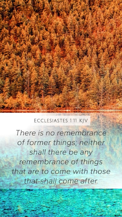 Ecclesiastes 1:11 Explained