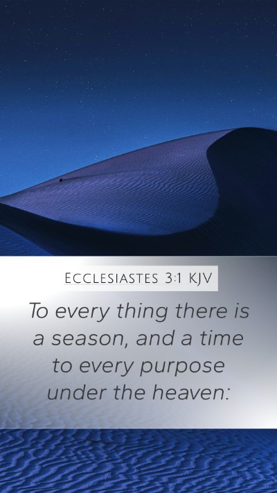 Ecclesiastes 3:1 Explained