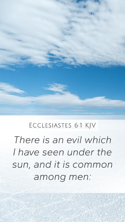 Ecclesiastes 6:1 Explained