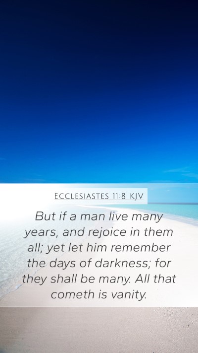 Ecclesiastes 11:8 Explained