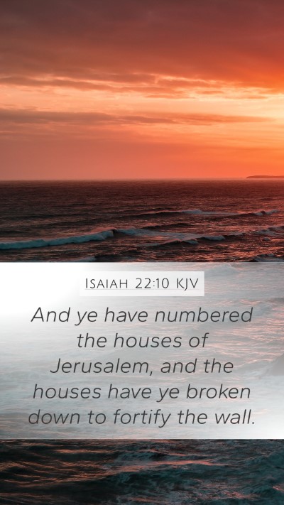 Isaiah 22:10 Explained