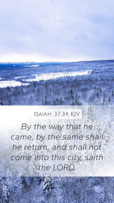 Isaiah 37:34 Explained