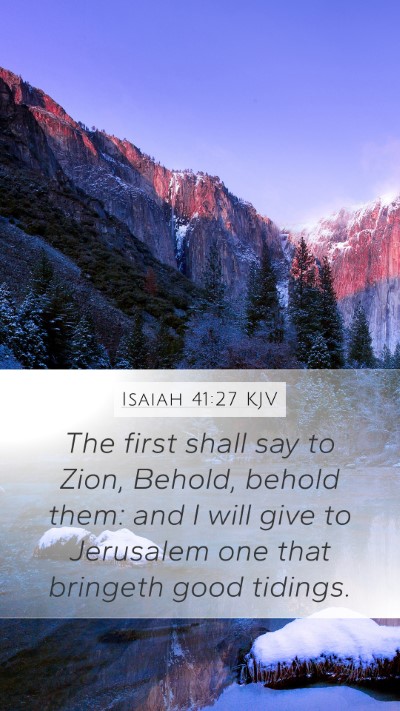 Isaiah 41:27 Explained