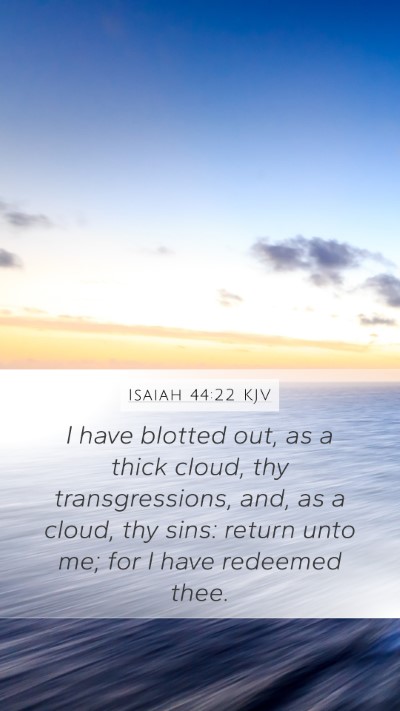 Isaiah 44:22 Explained