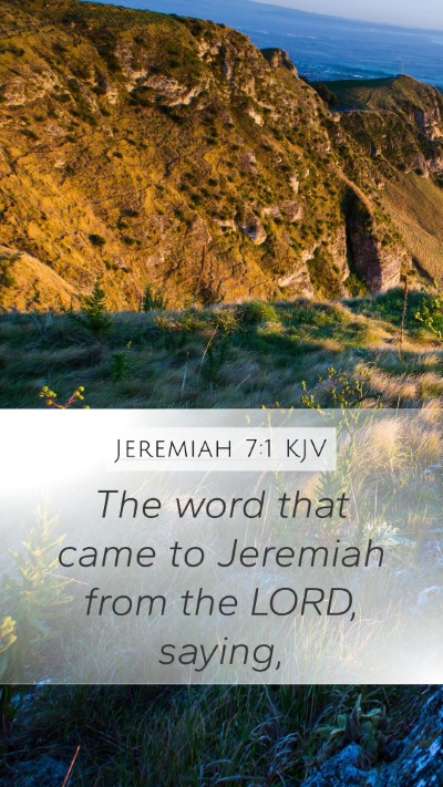 Jeremiah 7:1 Explained