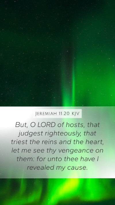 Jeremiah 11:20 Explained