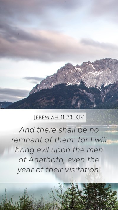 Jeremiah 11:23 Explained