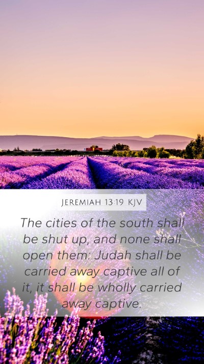 Jeremiah 13:19 Explained