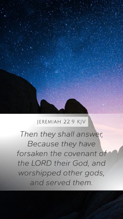 Jeremiah 22:9 Explained