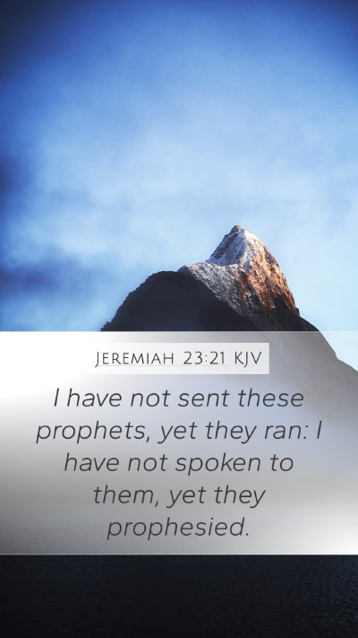 Jeremiah 23:21 Explained