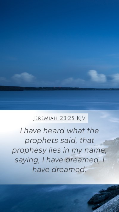 Jeremiah 23:25 Explained