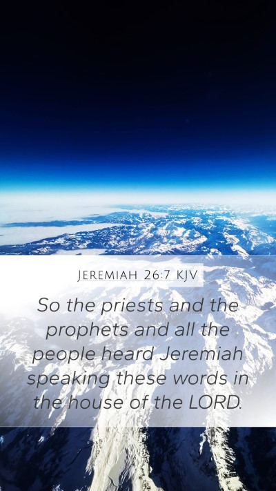 Jeremiah 26:7 Explained