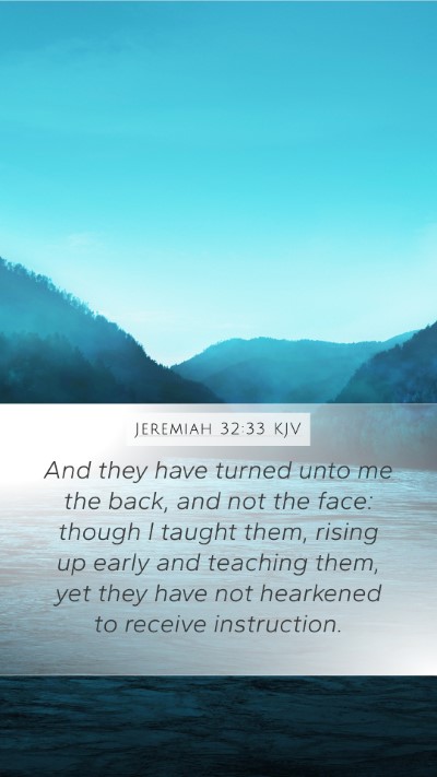 Jeremiah 32:33 Explained