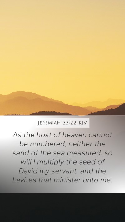 Jeremiah 33:22 Explained