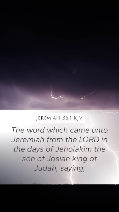 Jeremiah 35:1 Explained