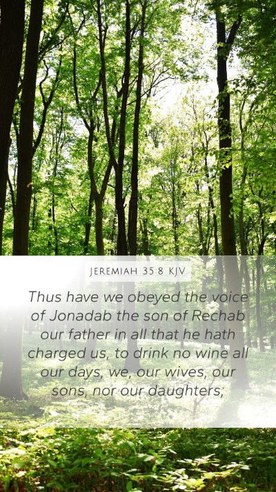 Jeremiah 35:8 Explained