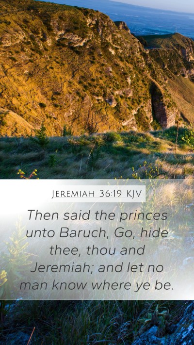 Jeremiah 36:19 Explained