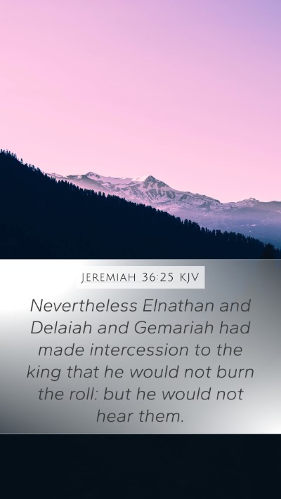 Jeremiah 36:25 Explained