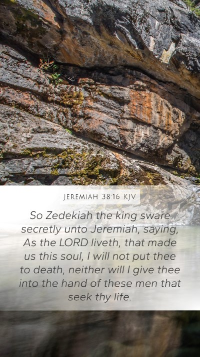 Jeremiah 38:16 Explained