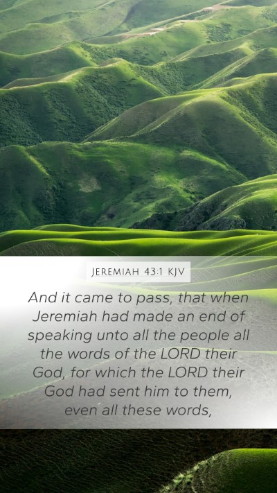 Jeremiah 43:1 Explained