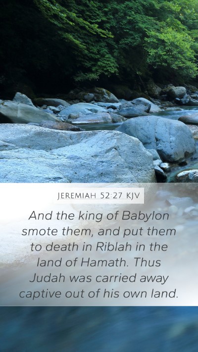 Jeremiah 52:27 Explained