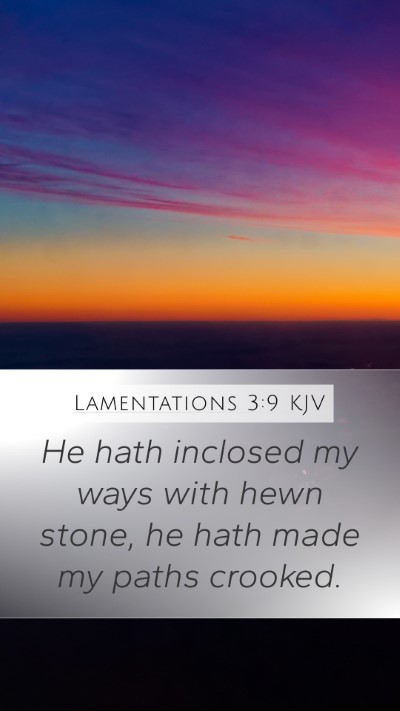 Lamentations 3:9 Explained