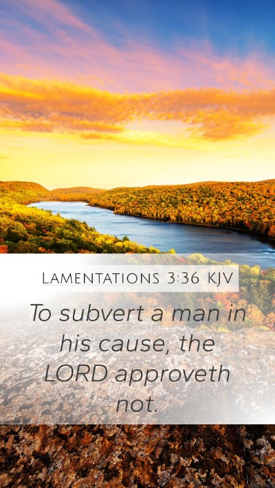 Lamentations 3:36 Explained