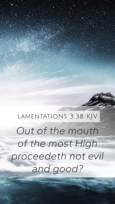 Lamentations 3:38 Explained