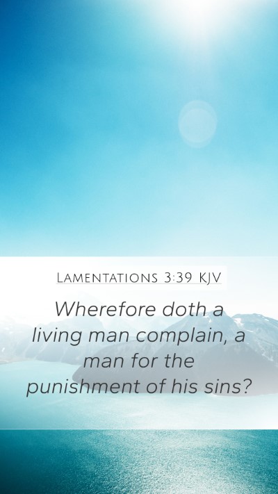 Lamentations 3:39 Explained