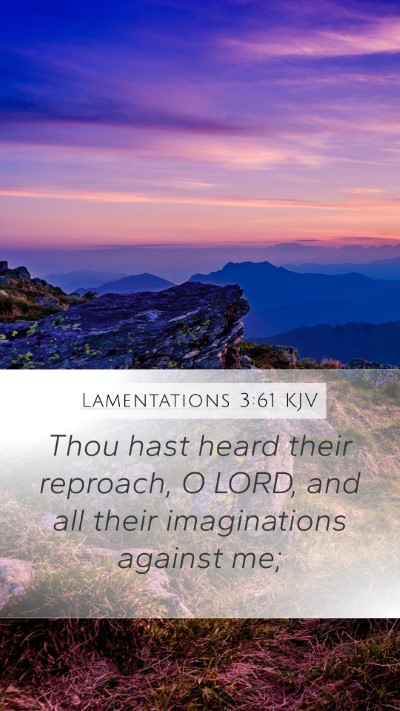 Lamentations 3:61 Explained