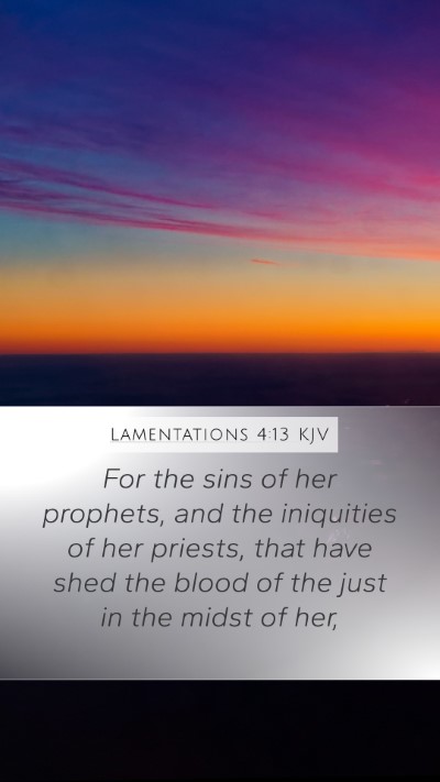 Lamentations 4:13 Explained