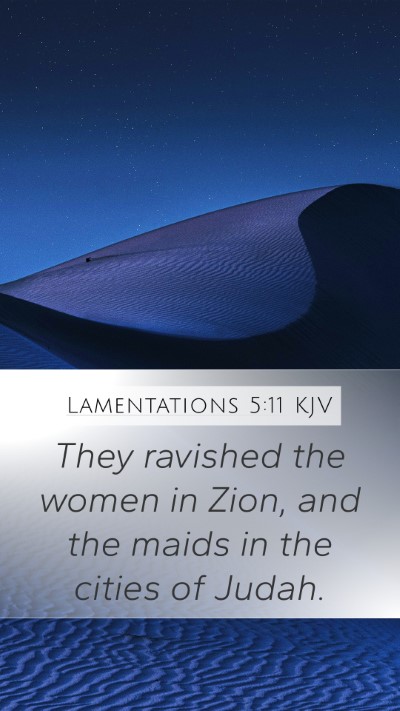 Lamentations 5:11 Explained