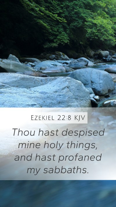 Ezekiel 22:8 Explained