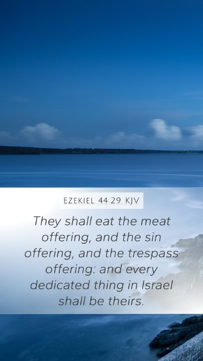 Ezekiel 44:29 Explained