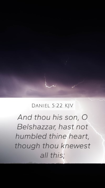 Daniel 5:22 Explained