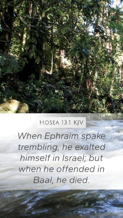 Hosea 13:1 Explained