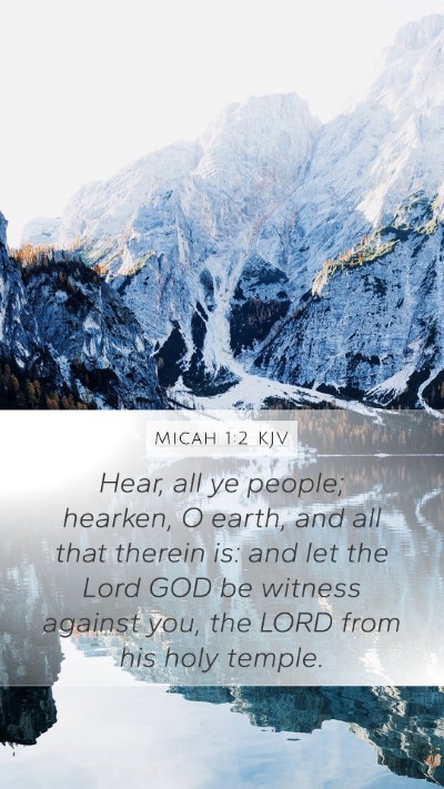 Micah 1:2 Explained