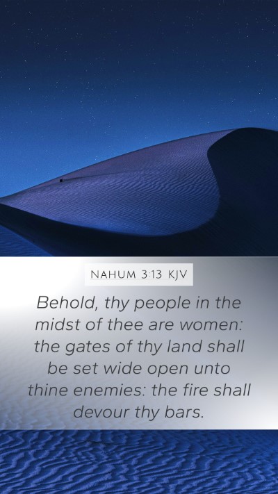 Nahum 3:13 Explained