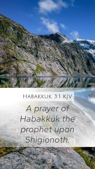 Habakkuk 3:1 Explained