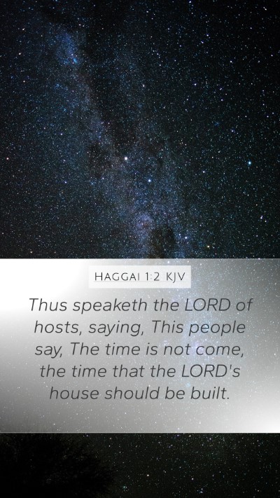 Haggai 1:2 Explained