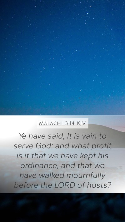 Malachi 3:14 Explained