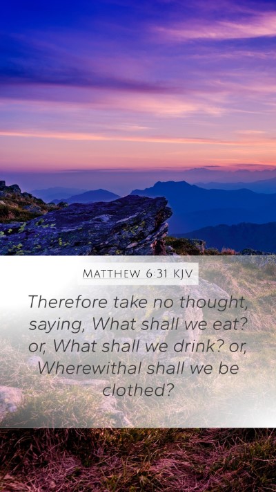 Matthew 6:31 Explained