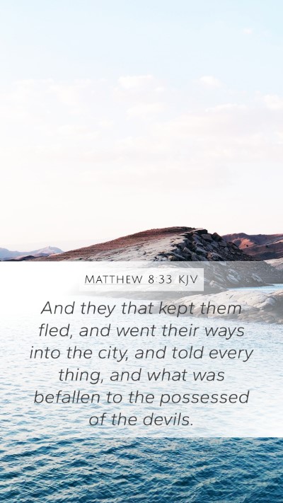 Matthew 8:33 Explained