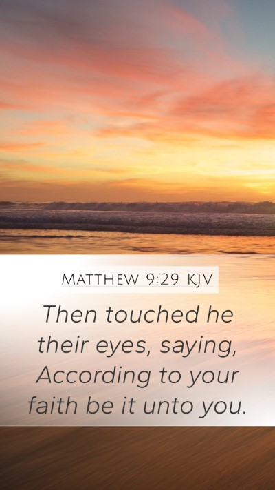 Matthew 9:29 Explained