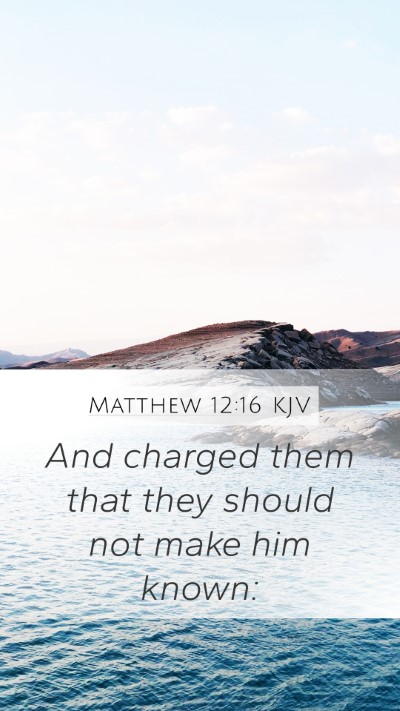 Matthew 12:16 Explained