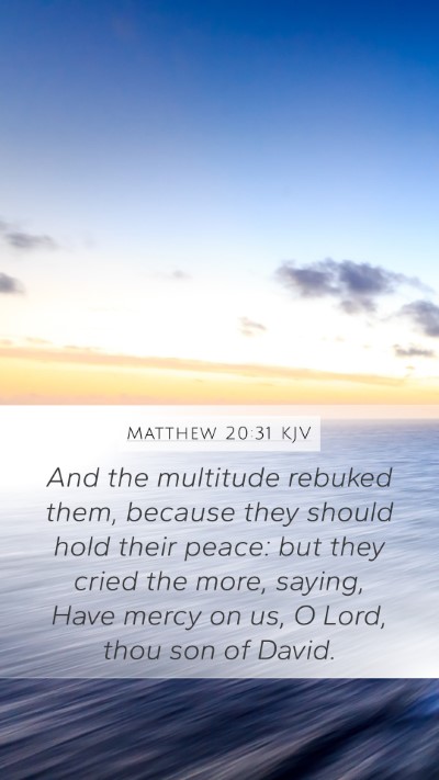 Matthew 20:31 Explained