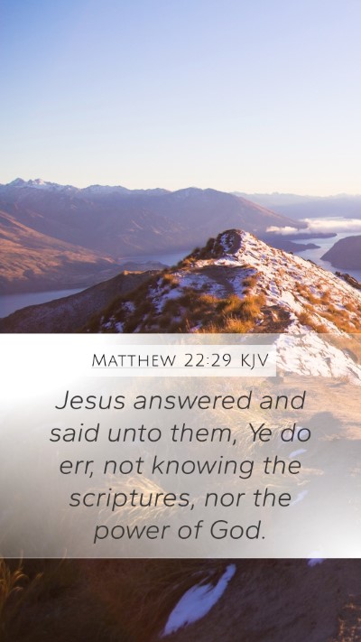 Matthew 22:29 Explained