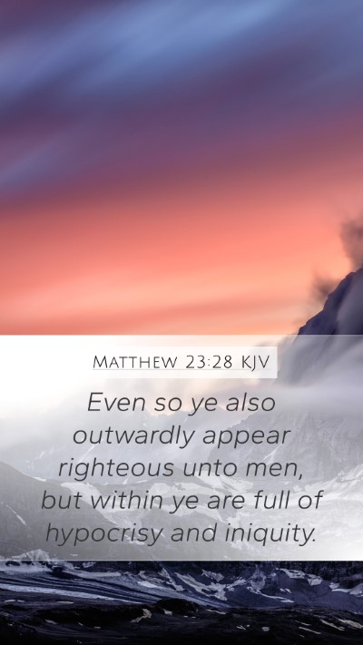 Matthew 23:28 Explained