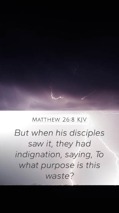 Matthew 26:8 Explained