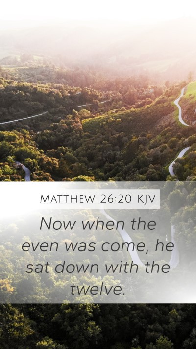 Matthew 26:20 Explained